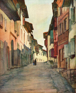 Street in Old town St. Jean Pied de Port