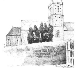 The Church at Mesnil-au-Val - 1932 The Church at Mesnil-au-Val - 1932